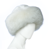 Ivory white alpaca fur kosako hat
