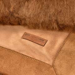 Chestnut alpaca fur rug back