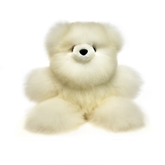 Ivory white alpaca fur teddy