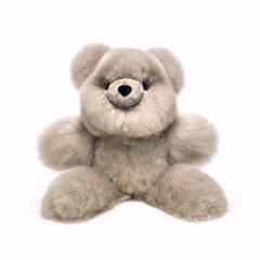 Light silver alpaca fur teddy