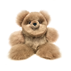 Taupe alpaca fur teddy