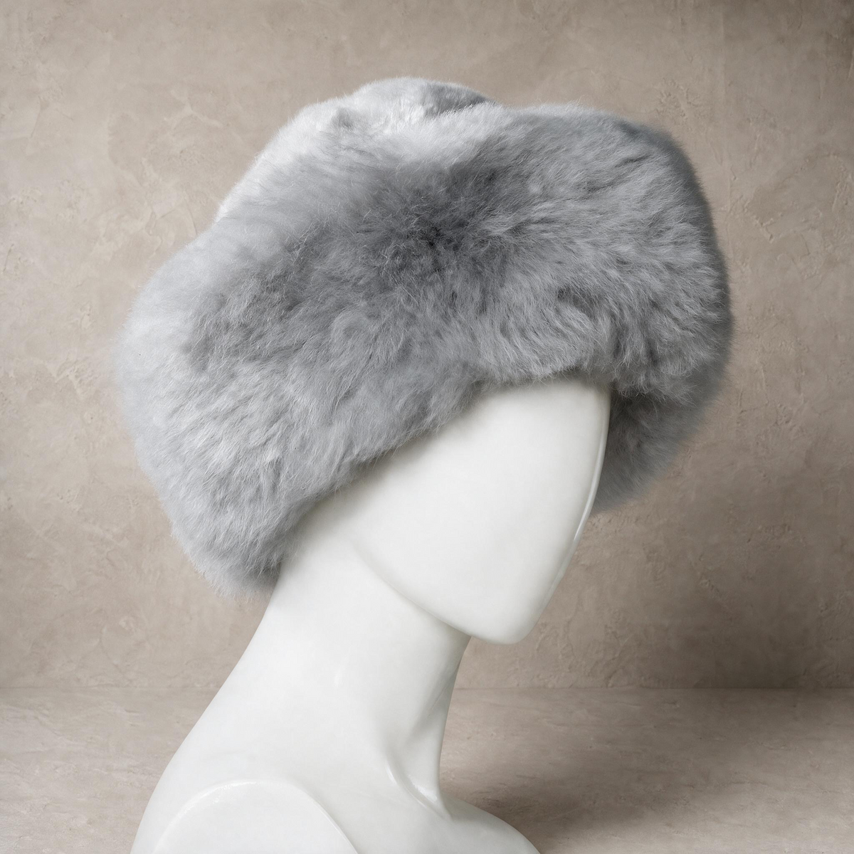 Light gray baby alpaca fur winter hat – The Classic Hat by Alpaca Gold Standard