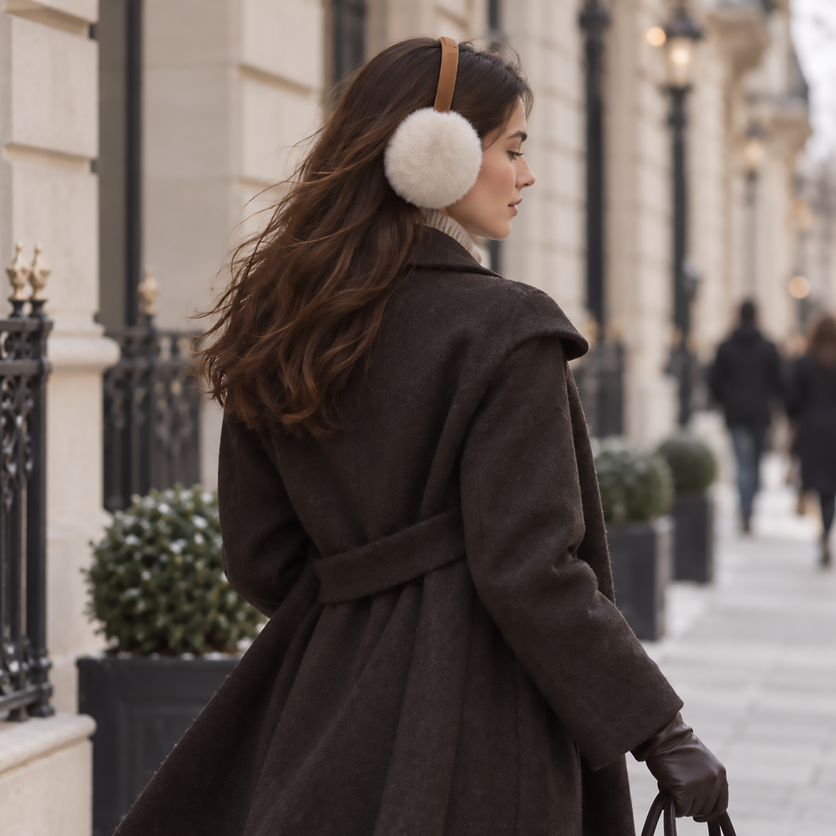 Alpaca fur earmuffs