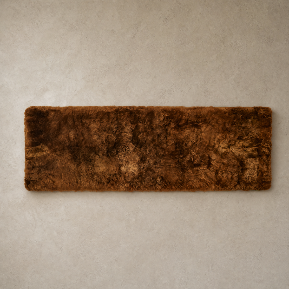 Chestnut baby alpaca fur runner rug – Alpaca Gold Standard