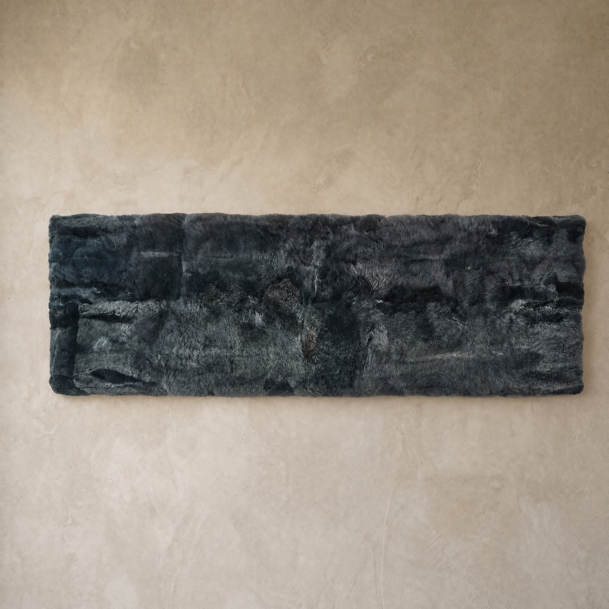 Dark gray baby alpaca fur runner rug – Alpaca Gold Standard