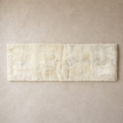 Ivory white baby alpaca fur runner rug – Alpaca Gold Standard