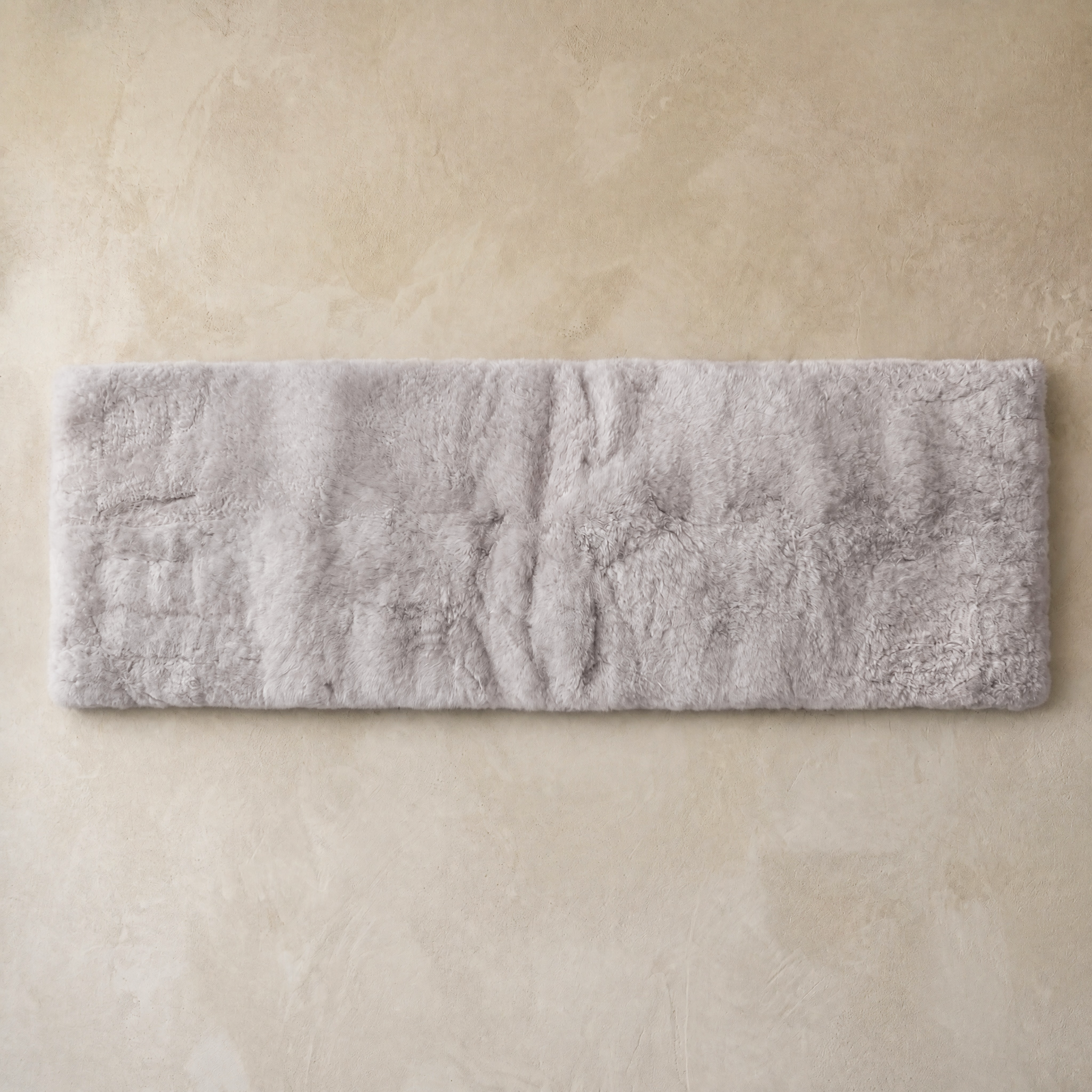 Light gray baby alpaca fur runner rug – Alpaca Gold Standard
