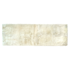 Ivory white alpaca fur rug